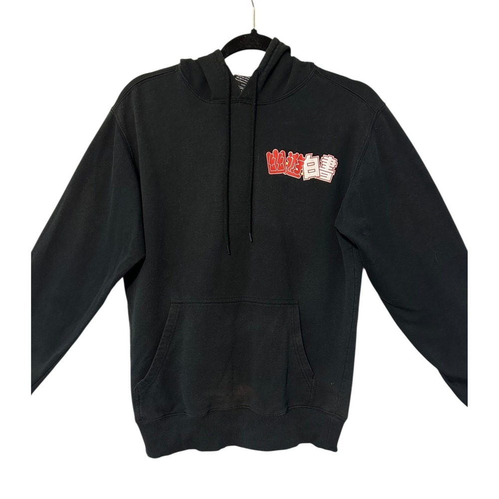 Yu Yu Hakusho Anime Hoodie Black Graphic Print‎ Pullover Sweatshirt